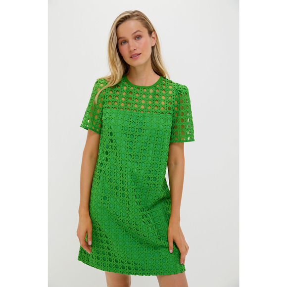 TUCKERNUCK Green Cane Lace Janelle Dress Size XS NWT Retail $248 Tuckernuck - Picture 1 of 8